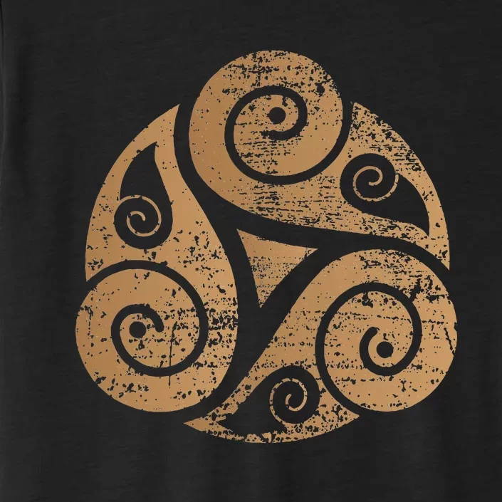 Triple Spiral The Celtic Triskele Triskelion ChromaSoft Performance T-Shirt