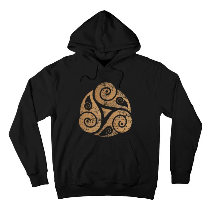 Triple Spiral The Celtic Triskele Triskelion Tall Hoodie