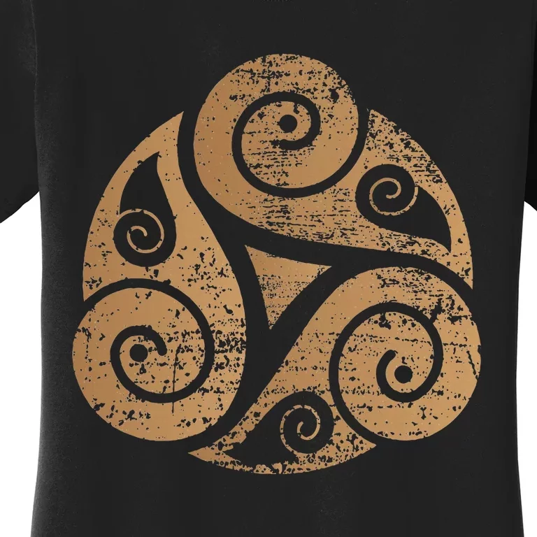 Triple Spiral The Celtic Triskele Triskelion Women's T-Shirt