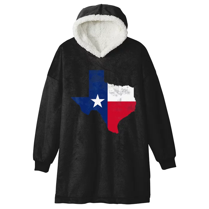 Texas State USA Distressed Flag Grunge Hooded Wearable Blanket