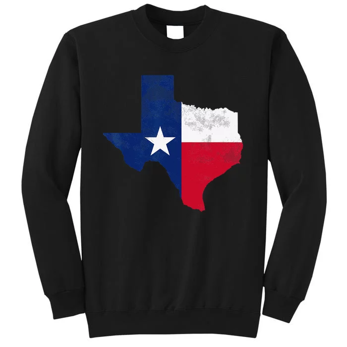 Texas State USA Distressed Flag Grunge Tall Sweatshirt