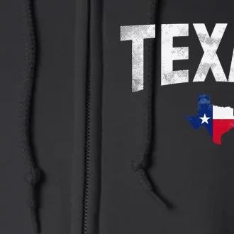 Texas State USA Distressed Flag Grunge Full Zip Hoodie