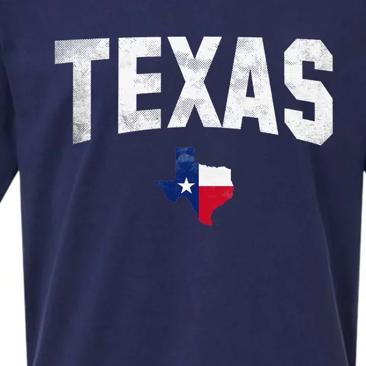 Texas State USA Distressed Flag Grunge Sueded Cloud Jersey T-Shirt