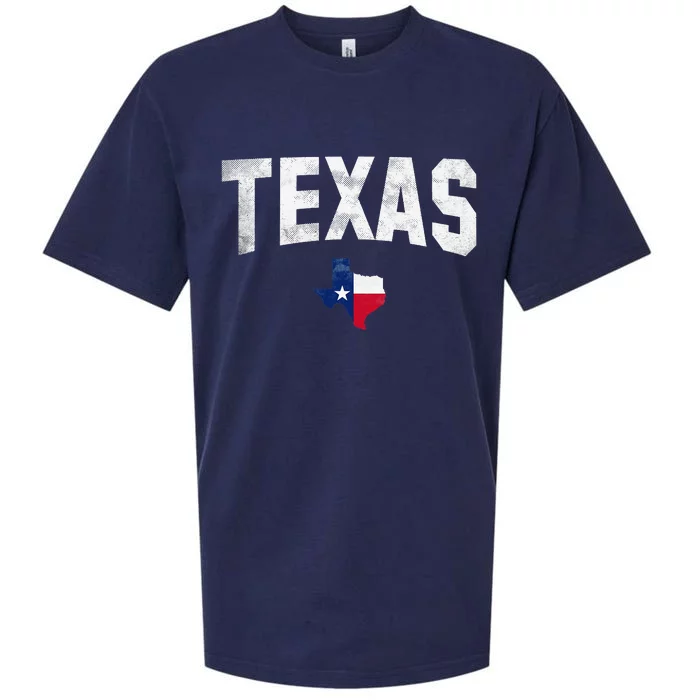 Texas State USA Distressed Flag Grunge Sueded Cloud Jersey T-Shirt