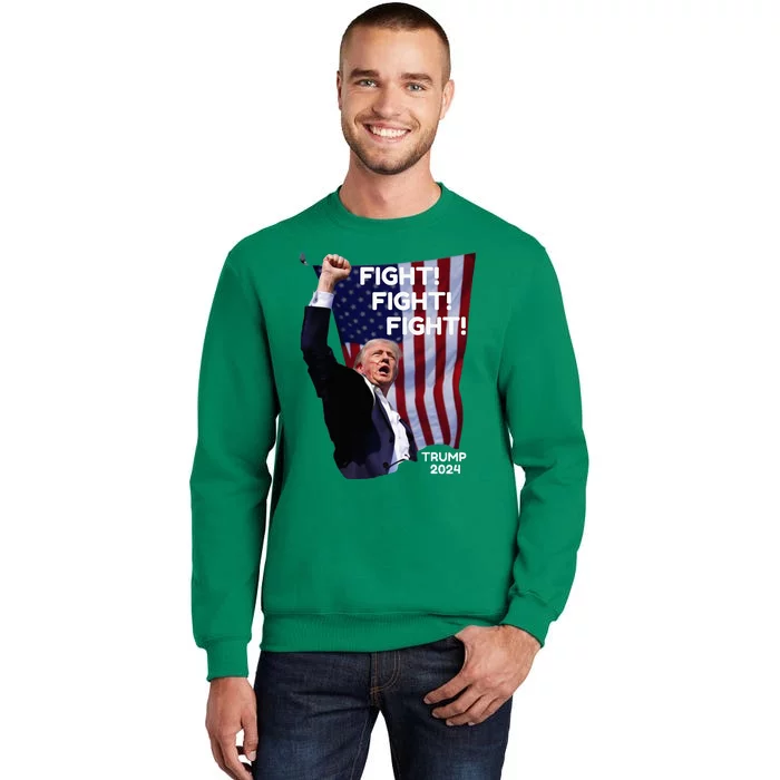 Trump Shot Us Flag Fist Pumped Fight Pray Trump Sweatshirt