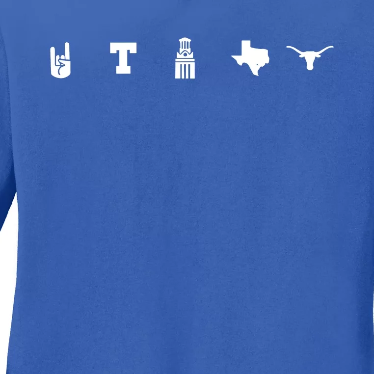 Texas Sneakers Ut Icons Strip Ladies Long Sleeve Shirt