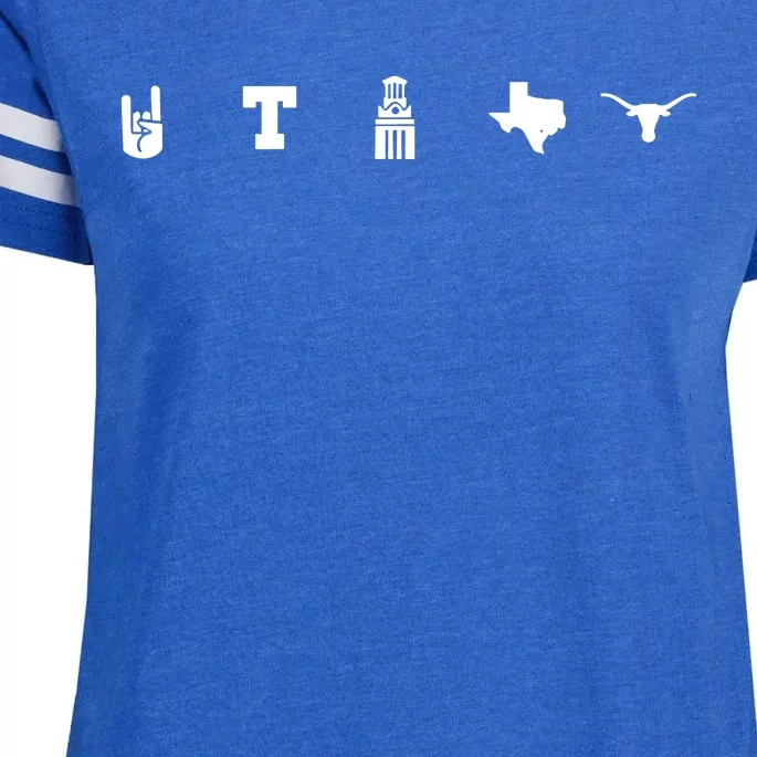 Texas Sneakers Ut Icons Strip Enza Ladies Jersey Football T-Shirt