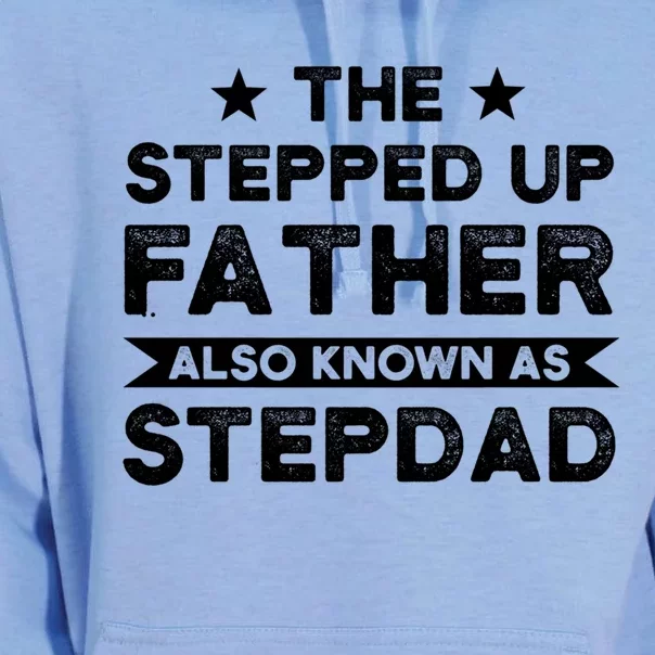 The Stepped Up Father Stepson Bonusson Stepdad Gift Unisex Surf Hoodie