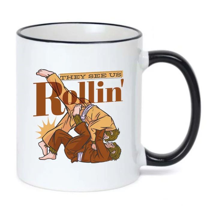 They See Us Rollin Big Foot Martial Arts Black Color Changing Mug