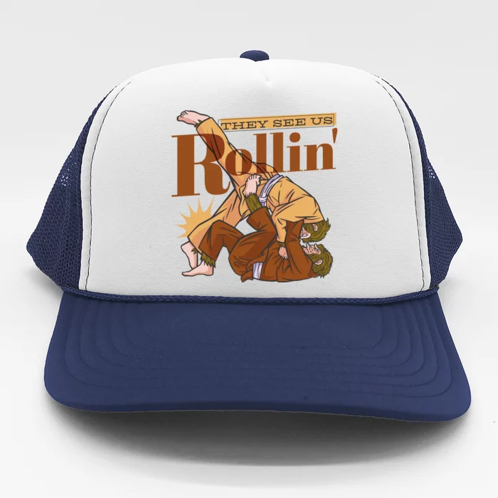 They See Us Rollin Big Foot Martial Arts Trucker Hat