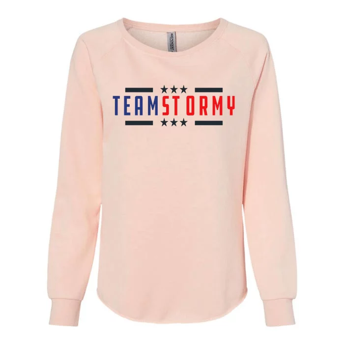 Team Stormy USA Flag WE ARE WITH HER Classic . Womens California Wash Sweatshirt