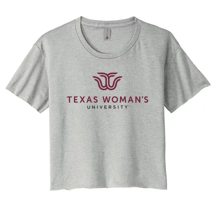 Texas S University Pioneers Distressed Primary Cool Gift Women's Crop Top Tee