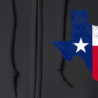 Texas State Usa Distressed Flag Grunge Full Zip Hoodie