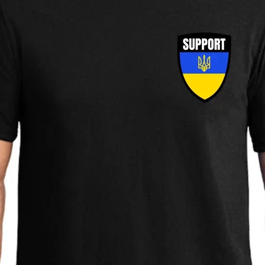 Tatical Support Ukrainian Flag Shield I Stand With Ukraine Military Pajama Set