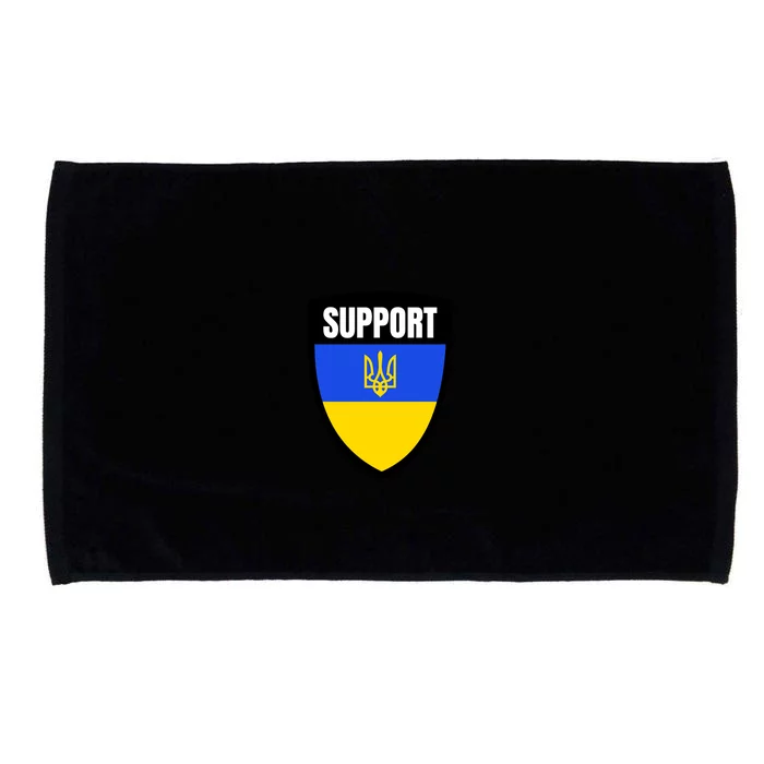 Tatical Support Ukrainian Flag Shield I Stand With Ukraine Military Microfiber Hand Towel