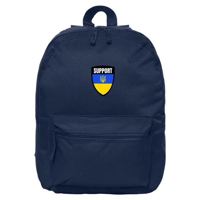 Tatical Support Ukrainian Flag Shield I Stand With Ukraine Military 16 in Basic Backpack