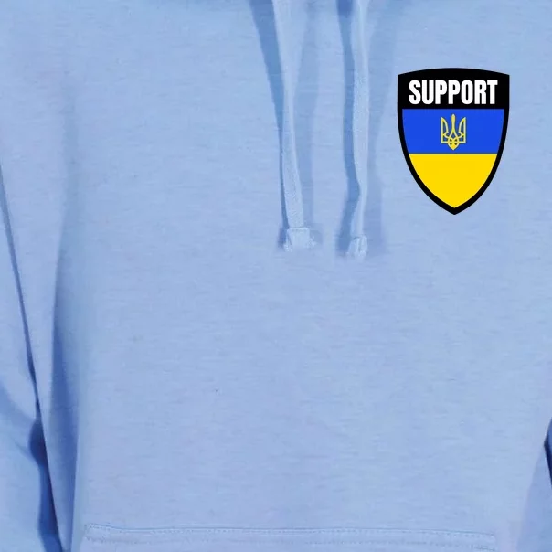 Tatical Support Ukrainian Flag Shield I Stand With Ukraine Military Unisex Surf Hoodie