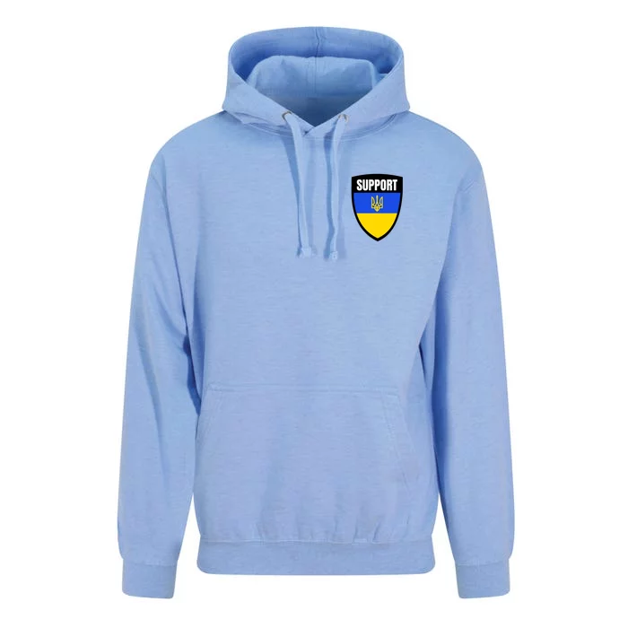 Tatical Support Ukrainian Flag Shield I Stand With Ukraine Military Unisex Surf Hoodie