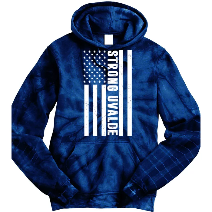 Texas Strong Uvalde United States Flag Tie Dye Hoodie