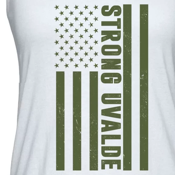 Texas Strong Uvalde United States Flag Ladies Essential Flowy Tank