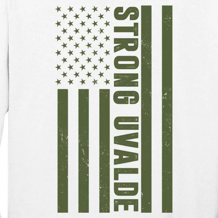 Texas Strong Uvalde United States Flag Tall Long Sleeve T-Shirt