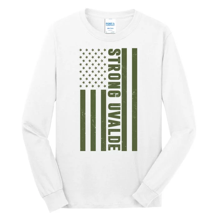 Texas Strong Uvalde United States Flag Tall Long Sleeve T-Shirt