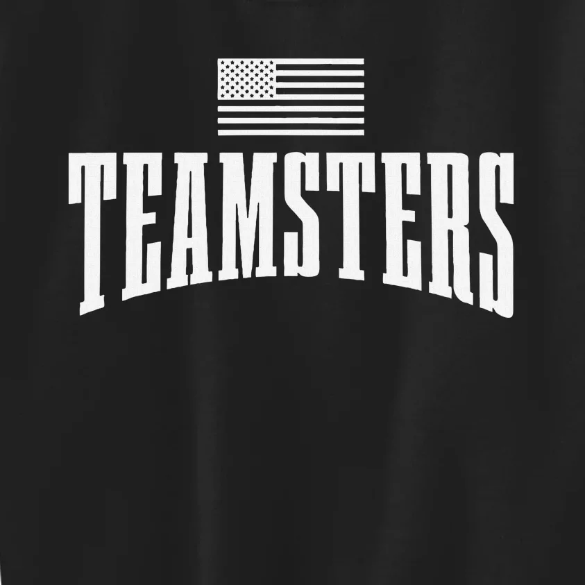 Teamsters Solidarity Union Worker Labor Protest Usa Flag Kids Sweatshirt