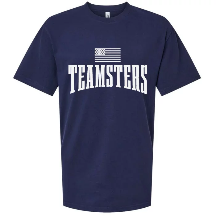 Teamsters Solidarity Union Worker Labor Protest Usa Flag Sueded Cloud Jersey T-Shirt