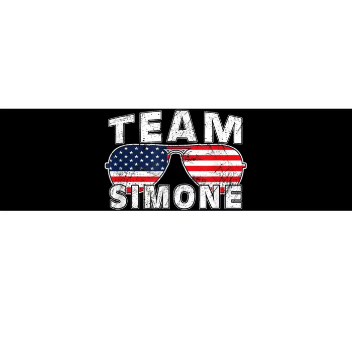 Team Simone Usa Flag Sunglasses Support Vintage Style Bumper Sticker