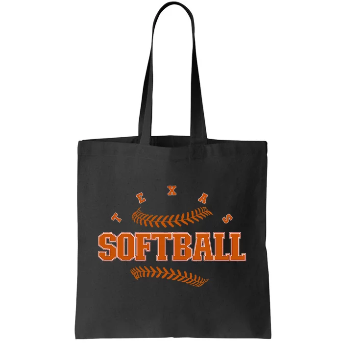 Texas Softball Vintage Softball Fan Tote Bag