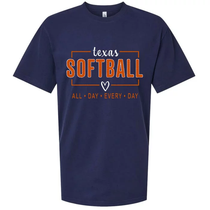 Texas Softball Vintage Team Sueded Cloud Jersey T-Shirt