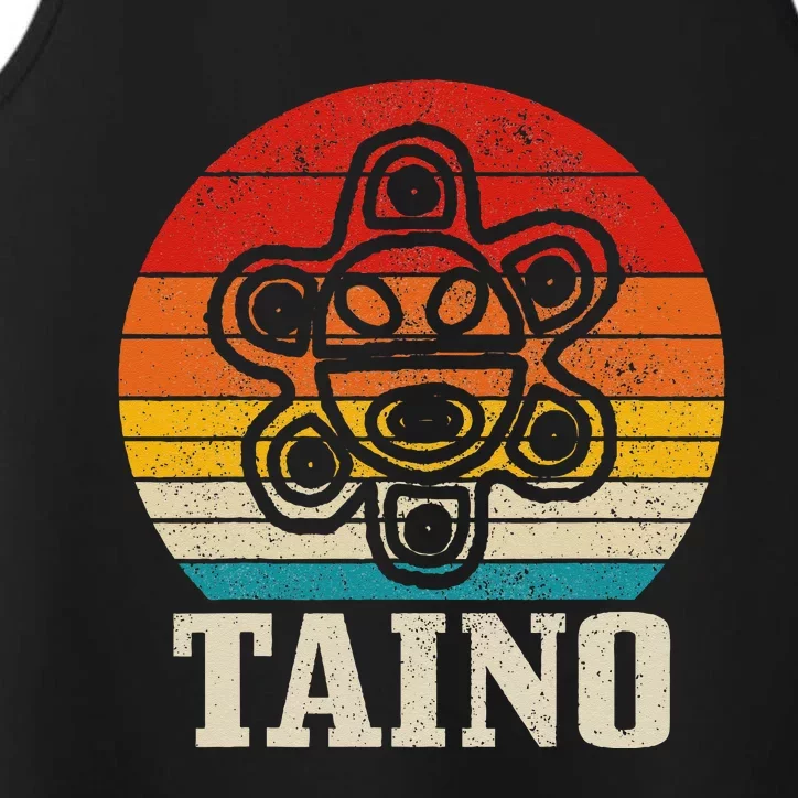 Taino Sun Vintage Puerto Rico Boricua Taina Boriken Boriquen Performance Tank