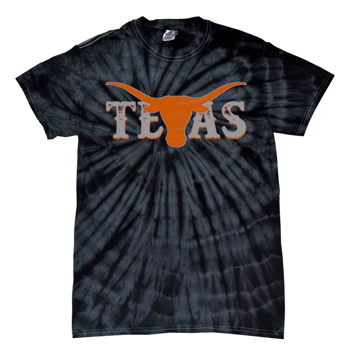 Texas State Vintage Proud Texans Distressed Tie-Dye T-Shirt