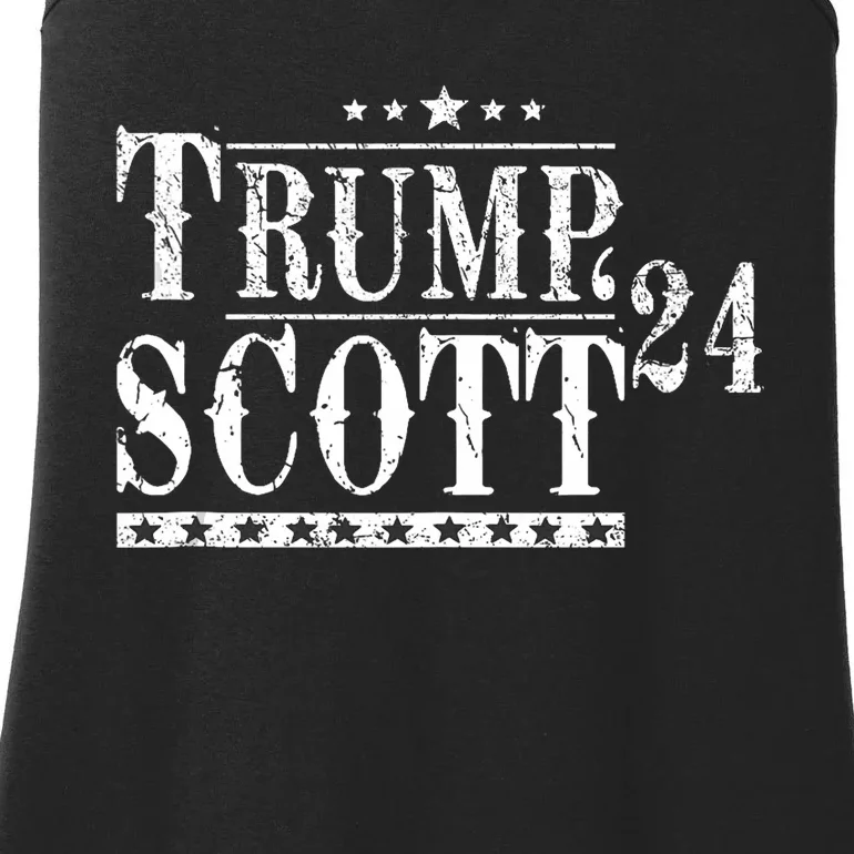 Tim Scott Vp Trump Vice President Scott Trump Red 2024 Ladies Essential Tank