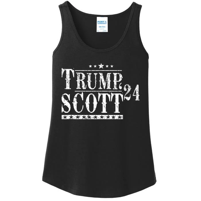 Tim Scott Vp Trump Vice President Scott Trump Red 2024 Ladies Essential Tank