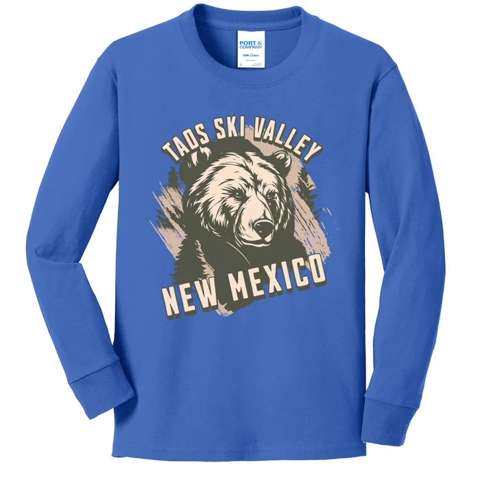 Taos Ski Valley New Mexico Bear Meaningful Gift Kids Long Sleeve Shirt