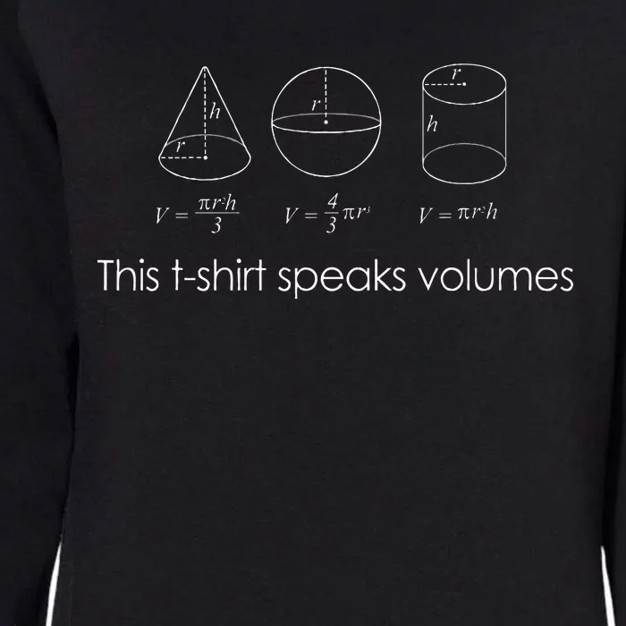 This Speaks Volumes Funny Maths Science Geeky Pun Womens California Wash Sweatshirt