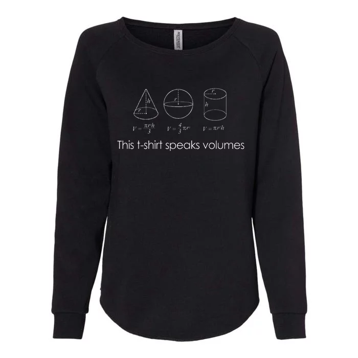 This Speaks Volumes Funny Maths Science Geeky Pun Womens California Wash Sweatshirt