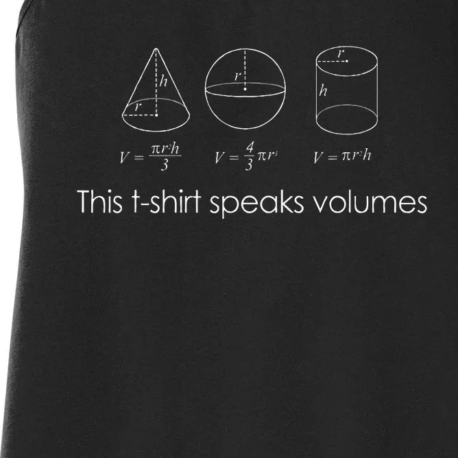 This Speaks Volumes Funny Maths Science Geeky Pun Women's Racerback Tank