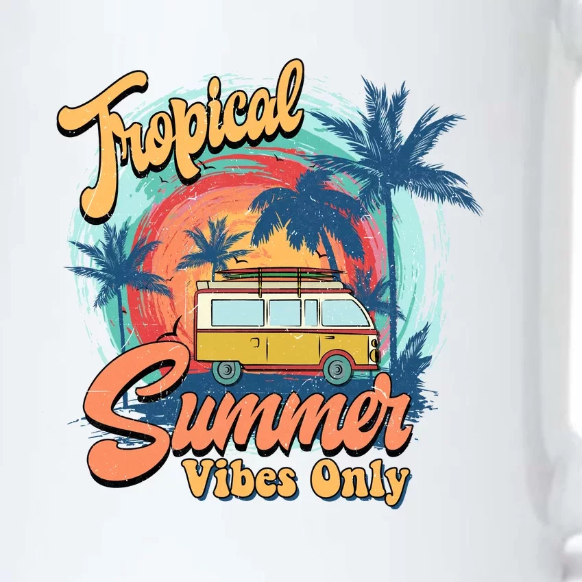 Tropical Summer Vibes Only Black Color Changing Mug