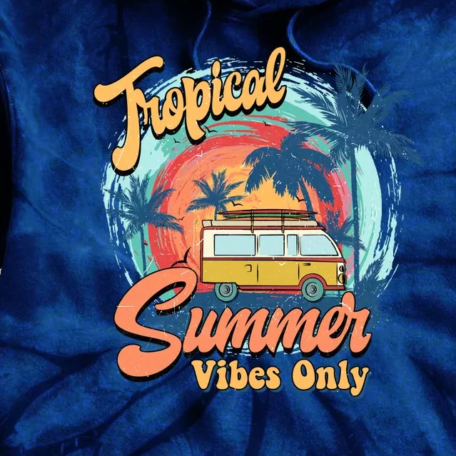 Tropical Summer Vibes Only Tie Dye Hoodie