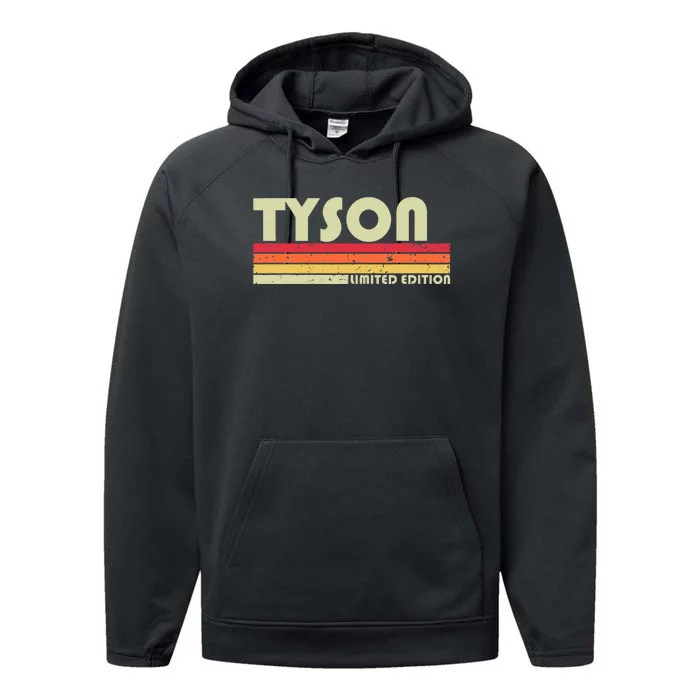 Tyson Surname Vintage 80s 90s Birthday Reunion Performance Fleece Hoodie