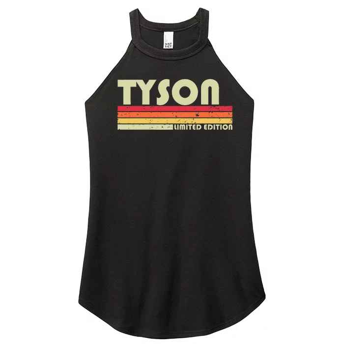 Tyson Surname Vintage 80s 90s Birthday Reunion Women’s Perfect Tri Rocker Tank