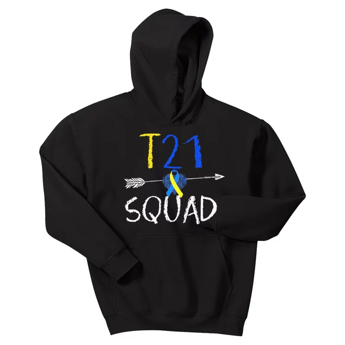 T21 Squad World Down Syndrome Day Kids Hoodie