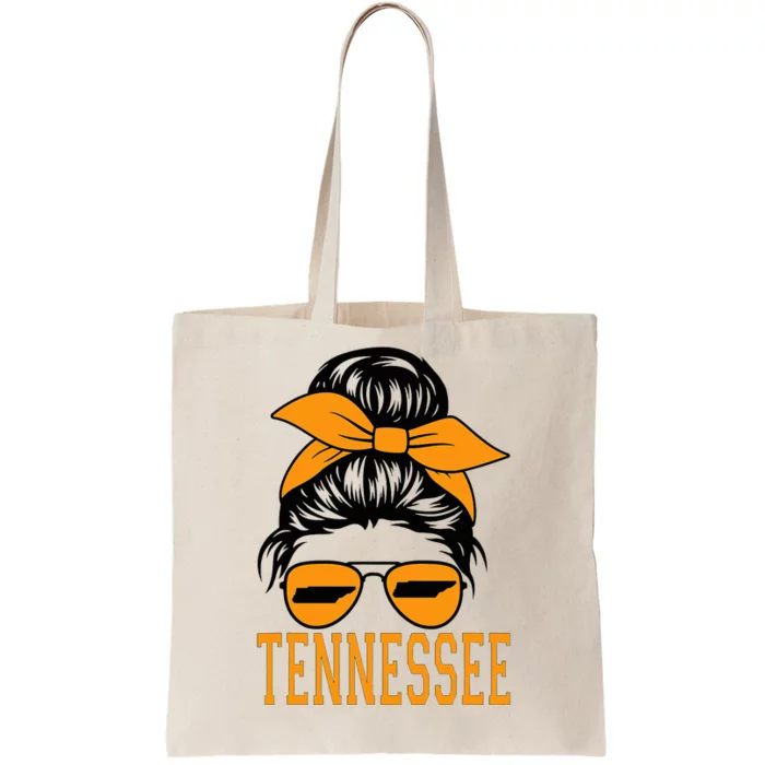 Tennessee State Women Tennessee Game Day Messy Bun Tn Tote Bag