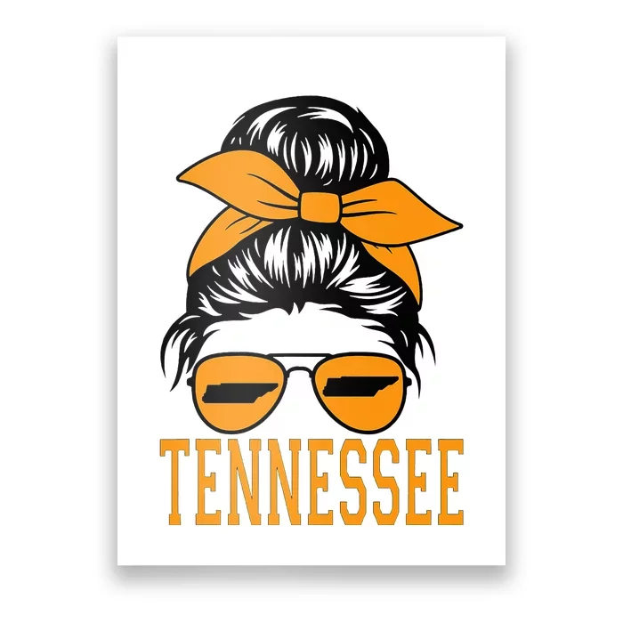 Tennessee State Women Tennessee Game Day Messy Bun Tn Poster