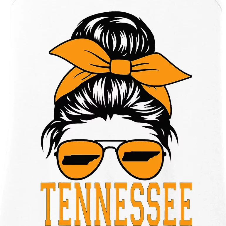 Tennessee State Wo Tennessee Orange Game Day Messy Bun TN Ladies Essential Tank