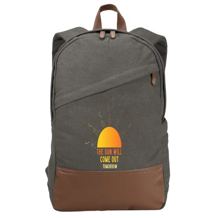 The Sun Will Come Out Annie & Orphans Inspired Cotton Canvas Backpack