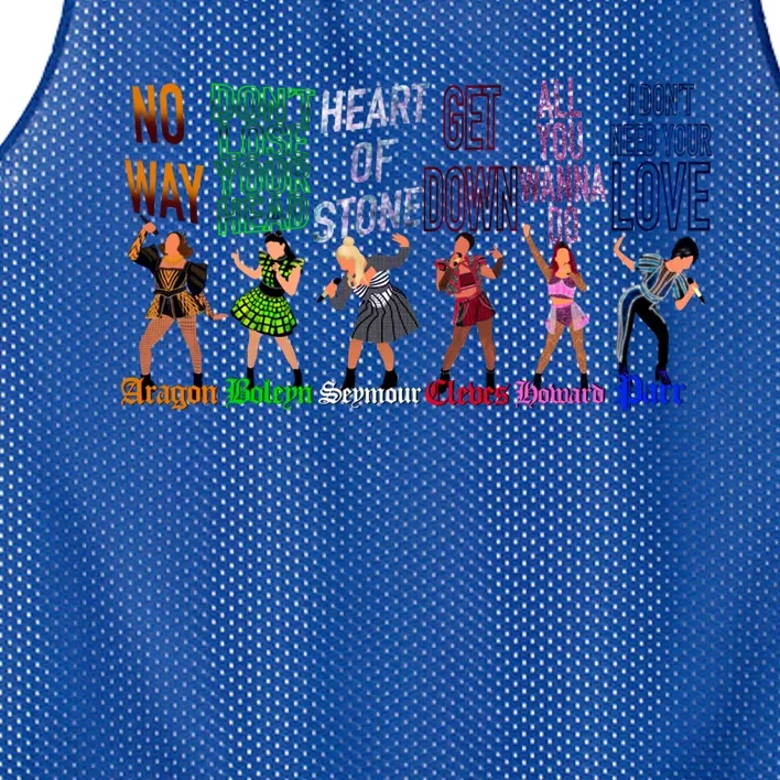 The Six Wives Of Henry Viii Six The Musical Gift Theatre Gift Mesh Reversible Basketball Jersey Tank