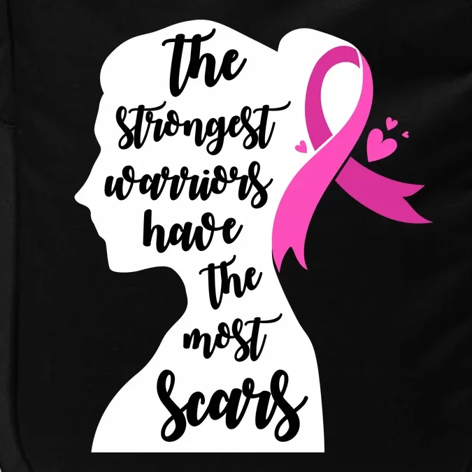 The Strongest Warriors Have The Most Scars Breast Cancer Awareness Impact Tech Backpack